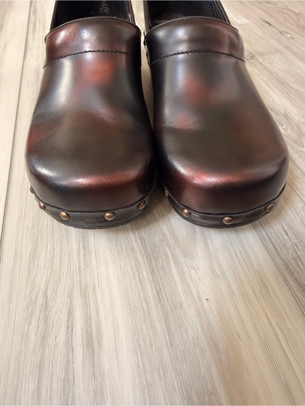 Sanita Original Danish Brown Leather Clogs EU 42 US 11.5 - Picture 4 of 10
